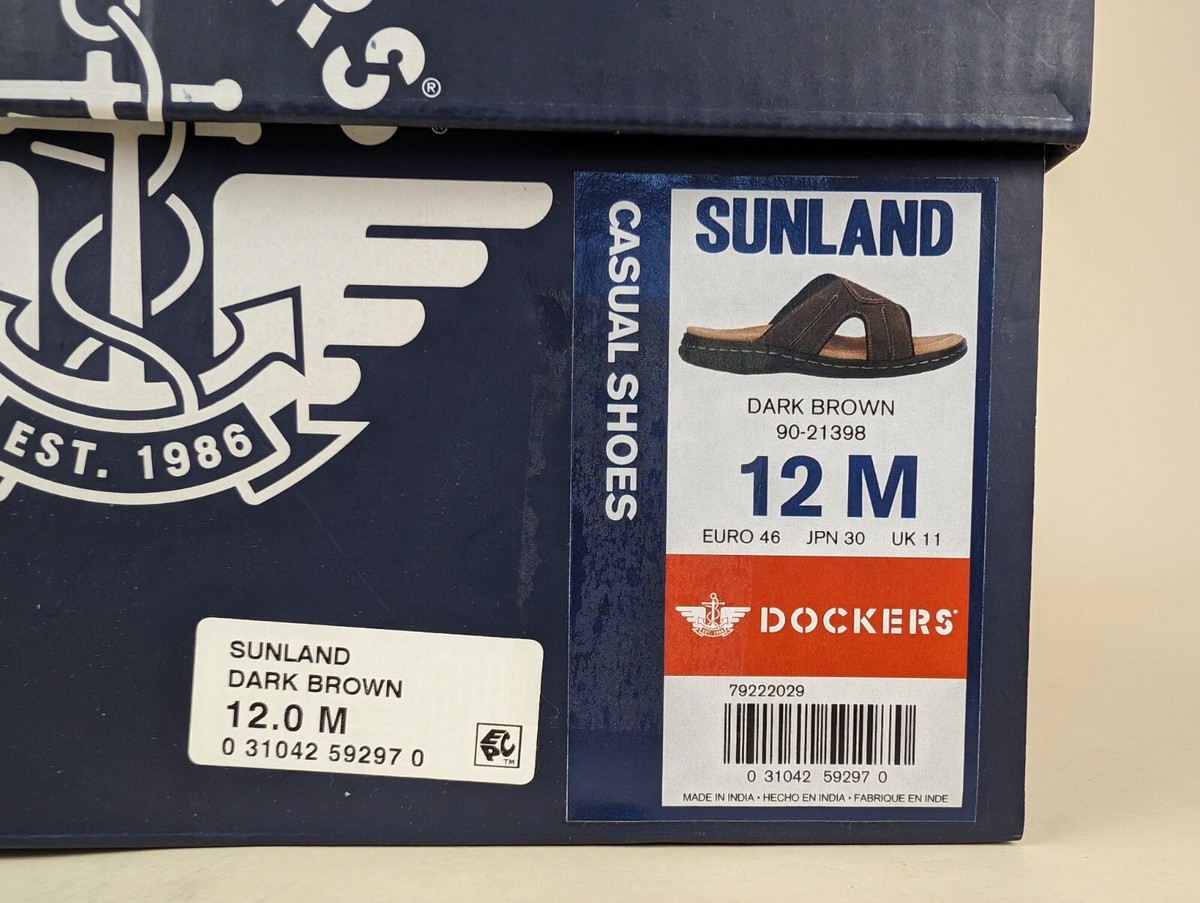 [M-12] Dockers Sunland Brown Memory Foam Open Toe Mens Slide Sandals Amazon.com | Dockers Sunland Mens Slides Casual Slide  main image 2