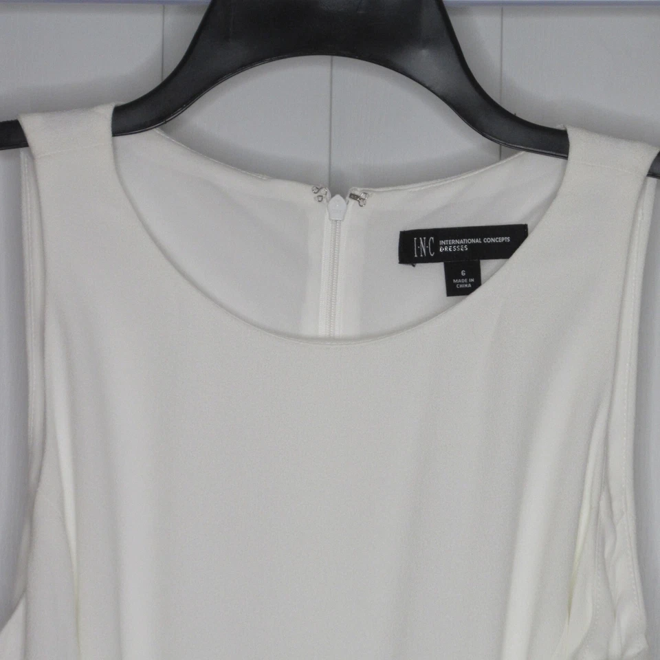 Mono de crepé INC International Concepts blanco pierna voladora para mujer 6 B63 Foto 2 de 4