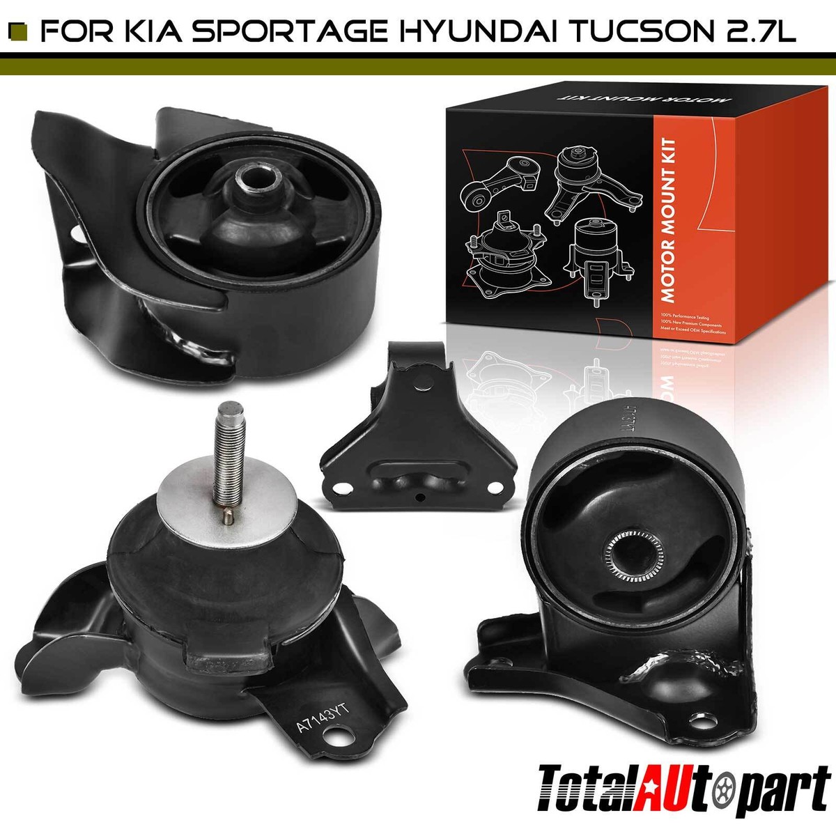 3x Engine Motor Mount for Kia Sportage 05-10 Hyundai Tucson 2.7L