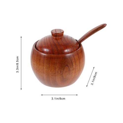 Seasoning Jar Spoon Salt Pepper Cellar Salt Bowl with Spoon Condiment Container - Picture 2 of 12