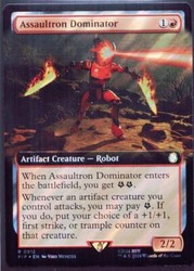 Assaultron Dominator Extended Art Surge Foil #0912 Fallout MTG