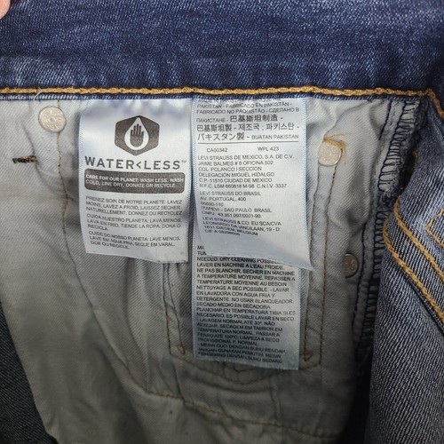 Levi's 511 Jeans Mens 29x32 Blue Skinny Waterless Dark Wash Denim Fits 29x30 * - Picture 8 of 15