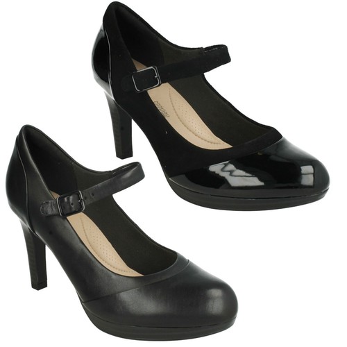LADIES CLARKS LEATHER HIGH HEEL SMART 