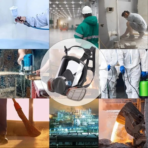 Maschera antigas completa pittura spruzzatore respiratore con filtri per 6800 Facepiece US - Foto 11 di 11