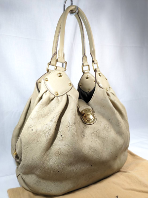 LOUIS VUITTON Monogram Mahina Mahina Shoulder Bag Beige M95763