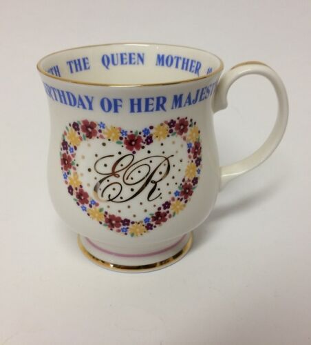 QUEEN MOTHER - ROYAL CROWN DUCHY CHINA COMMEMORATIVE 90TH Birthday Mug 1990 - Picture 1 of 3
