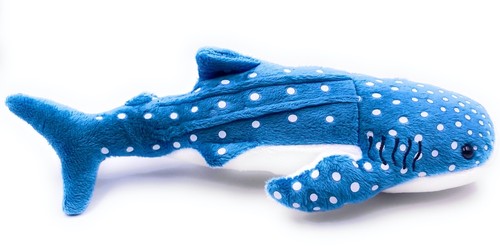Plüschtier Kuscheltier Stoff Tier Walhai blau weiß gepunktet groß 26 cm - Picture 4 of 4