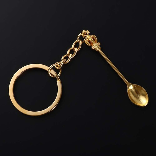 Handmade Craft Jewelry Gift Trinkets Spoon Keychain Metal Key Chain Key Ring - Picture 11 of 15