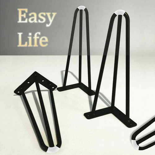 4 X Hairpin Table Legs 10mm Steel 14" Inch Furniture Table Desk Bench - Picture 7 of 8
