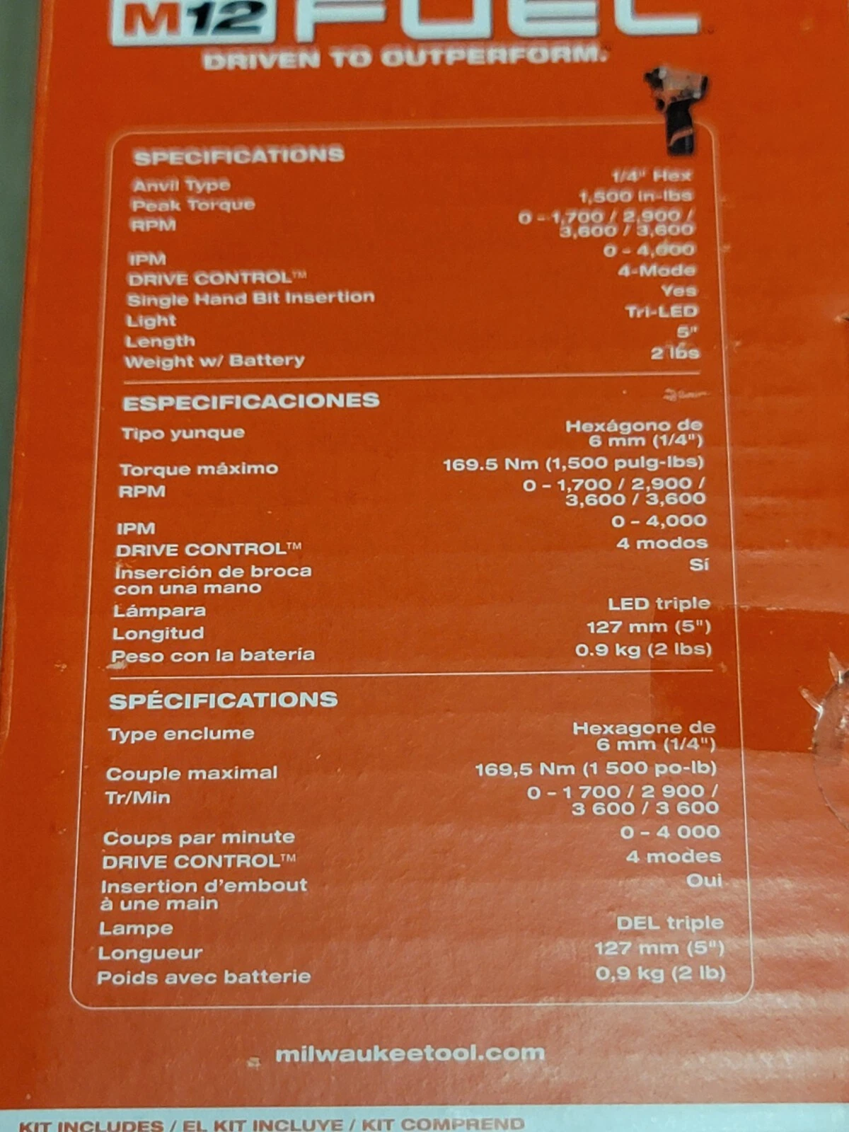 Milwaukee M12 installation driver attachment close-up