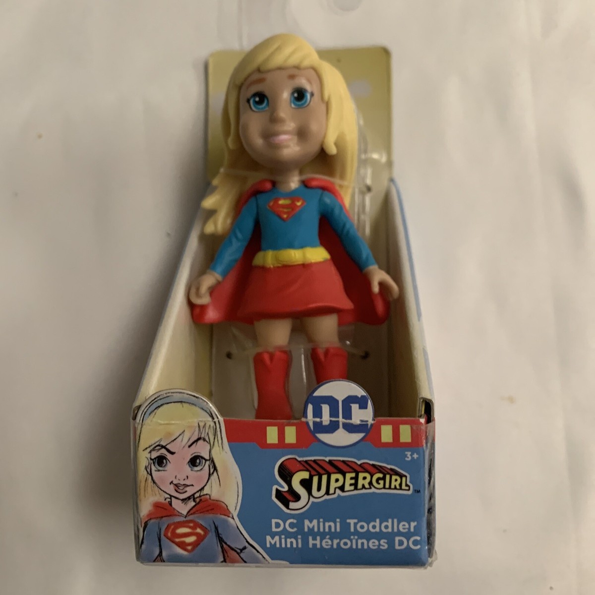 NEW! SUPERGIRL DC MINI TODDLER SUPERHERO 3” DOLL -WARNER