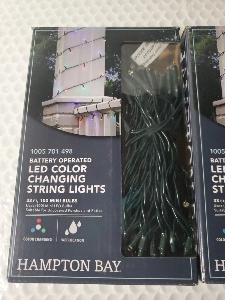 Hampton bay led solar cheap color changing string lights