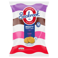 Seabrook Crinkle Multipack Variety Pack Meaty Flavour Flavour Crisps 12 x 25g