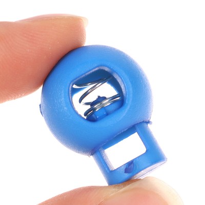 10Pcs Round Plastic Ball Cord Lock Spring Stop Toggle Stopper Clip For Rope  W D