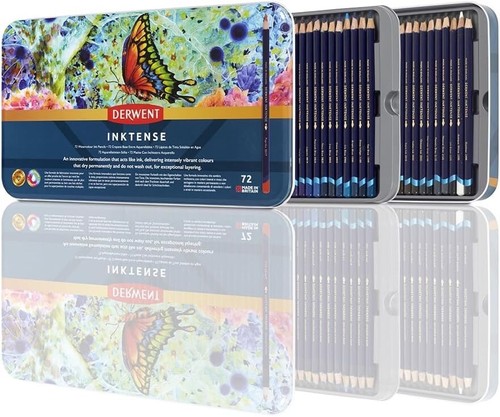 Derwent Inktense Watercolour Pencils Tin of 72 AUS STOCK, PRO QUALITY - Picture 2 of 8