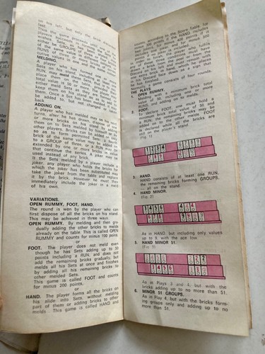 Vintage Instruction Booklet Rummy-O Rummikub Rummifun Game 1960? - Picture 4 of 8