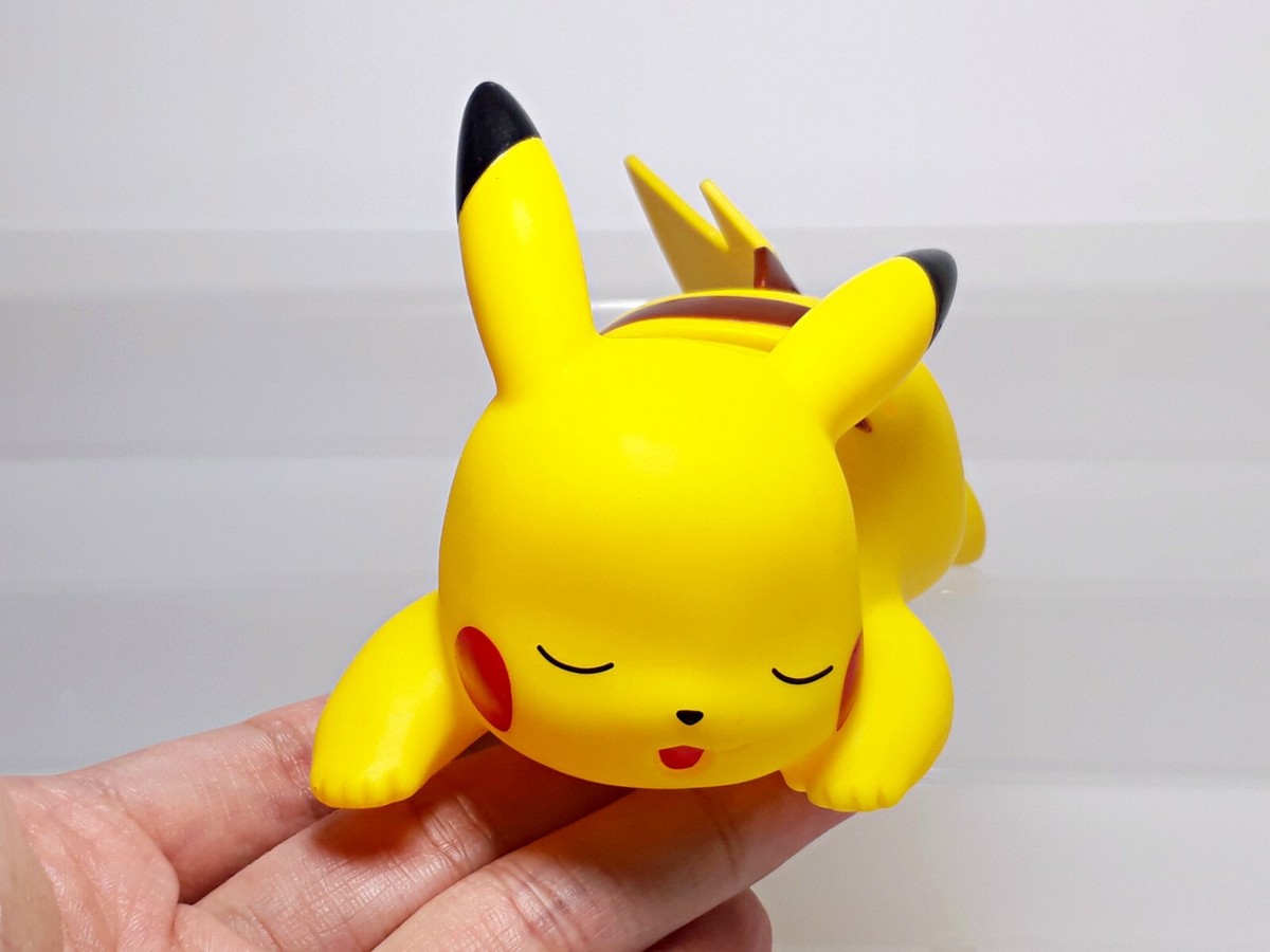 Sleeping Pikachu Pokemon Vinyl Coin Bank Figure Nintendo Toy Japan
