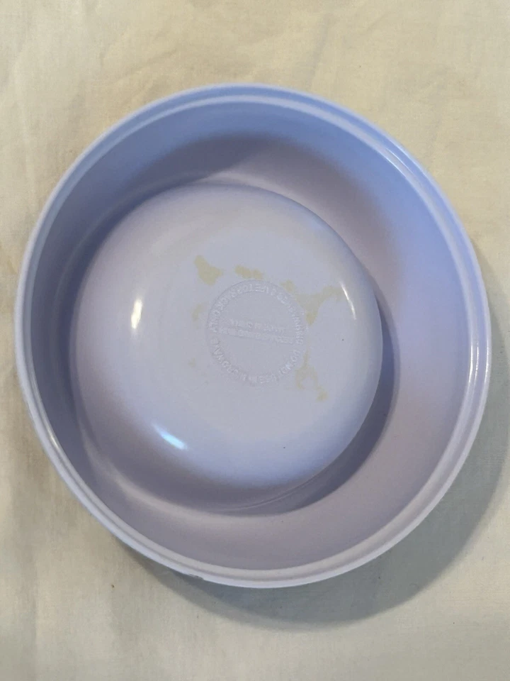 Меламиновая пластиковая кошачья чаша с принтом маленькая 5 дюймов круглая фиолетовая - Изображение 4 из 4