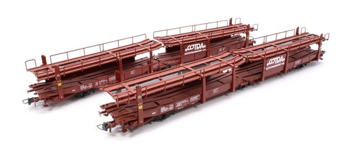 ROCO 'HO' STÄRKE 46751 PAAR SBB COTRA FAHRZEUG TRANSPORTWAGEN
