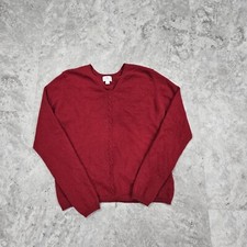 Apt 9 V Neck 100 Cashmere Sweater Womens Medium Red