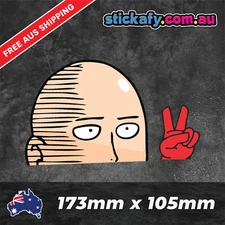One Punch Man Sticker Funny Laptop Car Window Bumper JDM decal 4wd 4x4 ute