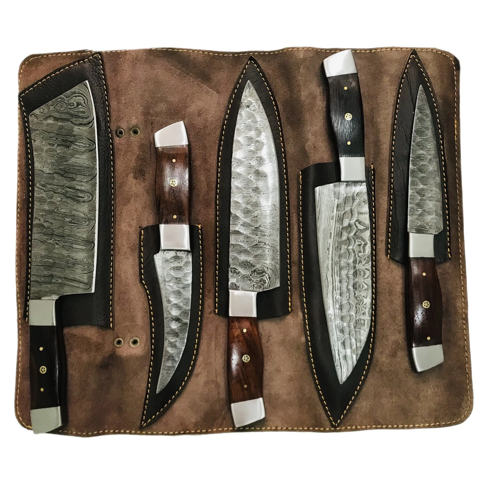 chef knives set outdoor knive damascus steel custom chef savory steel handcrafte