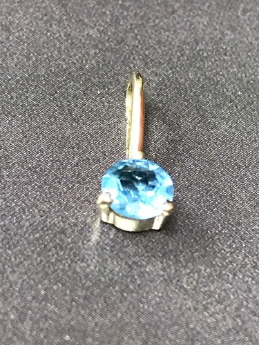 9k Vintage Rose Cut Blue Topaz Pendant 0.2 Grams - Picture 6 of 21