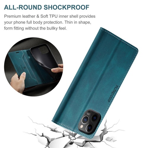 Leather Wallet Card Case Flip Cover for iPhone 15 14 Pro Max 13 12 11 6s 7 8Plus - Picture 31 of 52