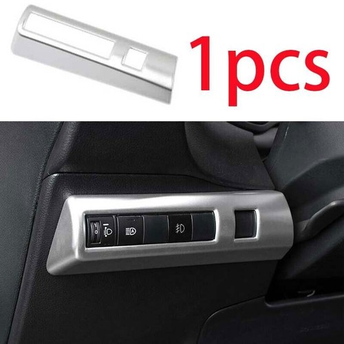 1pcs For Toyota Corolla Cross 2022-2023 Silver Cover Trim Headlight Button Frame - Picture 2 of 5