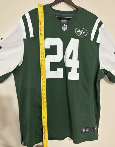 New York Jets Darrelle Revis #24 Nike On Field Jersey Sz XXLarge Preowned Green - Picture 8 of 13