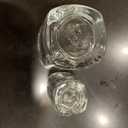 Jack Daniels Embossed Old No. 7 Square Rocks Glasses Clear and shot glass - Picture 4 of 4