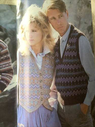 Patons Moorland Fashion pattern book 253. 19 DK family designs incl Fair Isle - Picture 18 of 19