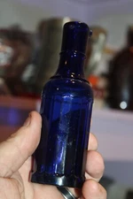 Antique, 5 3/8'', Cobalt Blue, 16 Sided, Master Ink Bottle, Item # A - 5860