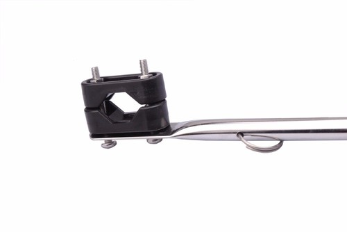 2Pcs 7/8" to 1" Boat Black Nylon Marine Awning Rail Mount Flag Pole Accessories - Picture 3 of 5