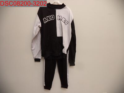 NWOT - Stain, Akademiks Boys' Black White 3 Piece Oufit Set, Size XL (18)