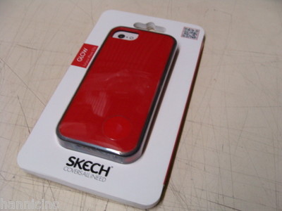 NEW SKECH Glow Red & Black Apple iPhone 5/5s Case Cover