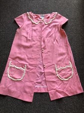 Vintage 1950  s Mid Century Peter Pan Sun Blazers Button Pink Summer Dress Grease