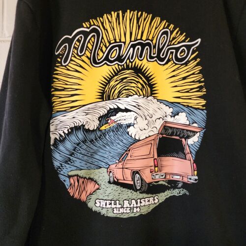 Mambo Smart Arts Apparel "Swell Raisers' Hoodie Jumper Black - Small - Picture 12 of 16