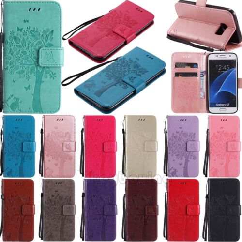 3D Embossed Flip Leather Wallet Case Cover For Samsung Galaxy S8 S7 J3 J5 A3 A5 - Picture 1 of 25