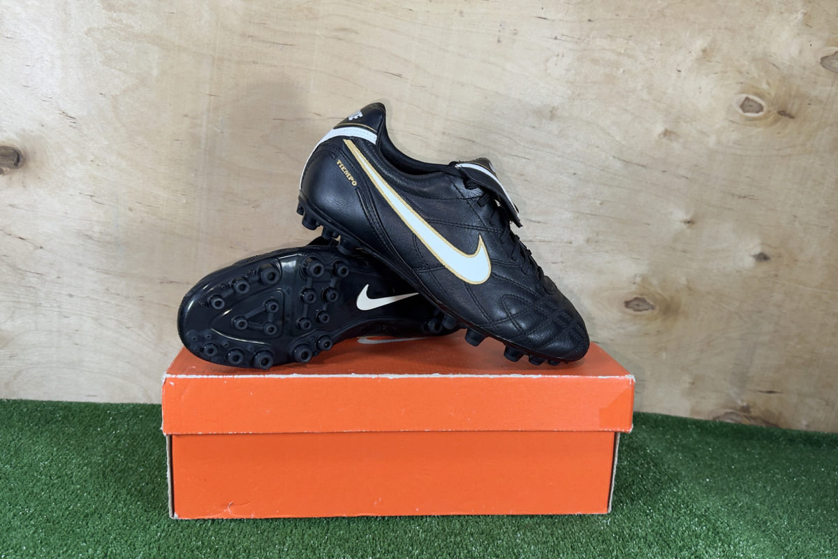 Nike Tiempo Mystic AG 366181-018 Black boots Cleats mens Football