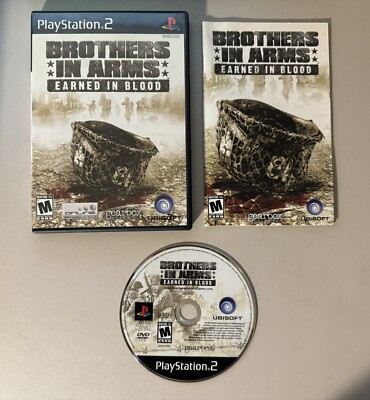 Brothers in Arms: Earned in Blood (Sony PlayStation 2, 2005) CIB Complete Tested