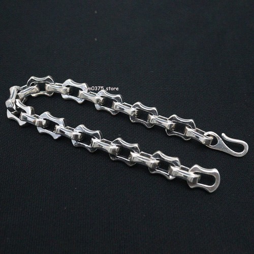Real 925 Sterling Silver Bracelet Man Women 8.5mm Square Link 7.87inch/47-48g - 第 5/5 張圖片