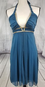 City-Triangle-HALTER-DRESS-Knee-Length-fish-tail-Open-Chest-Size-Small