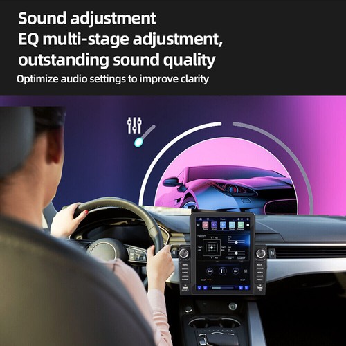 9.5" Android auto Apple Carplay 2 Din Vertical Touch Screen GPS Car Stereo Radio - Picture 11 of 15