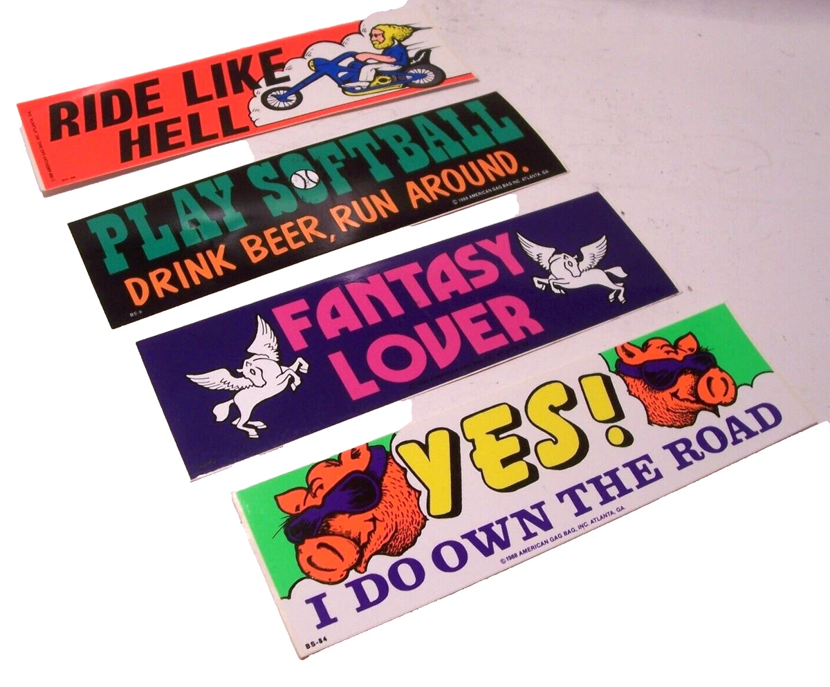 Vintage bumper stickers deals