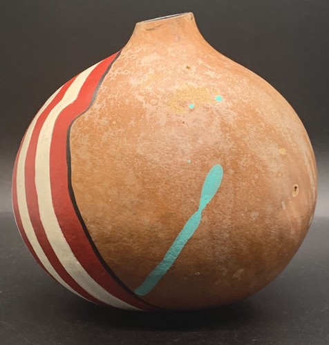 Calabaza pintada a mano patriótica bandera americana artista firmada y numerada - Imagen 7 de 10