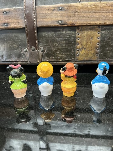 Vtg Arco Disney Figures Lot Of 7 Mickey Minnie Donald Goofy Farmer Scholar - Picture 5 of 5