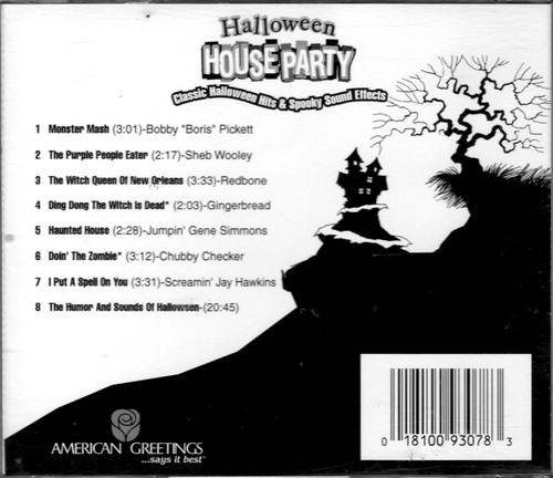 American Greetings HALLOWEEN HOUSE PARTY CLASSIC HITS & SPOOKY SOUND EFFECTS CD! - Picture 2 of 2