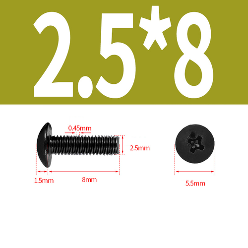 Tornillo de máquina de cabeza de armadura Phillips M2-M6 acero al carbono negro galvanizado - Imagen 20 de 65