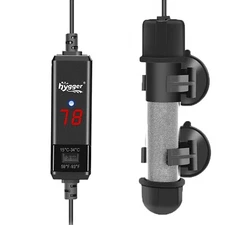 hygger Submersible Aquarium Heater 10 25 50 100W Adjustable Temp for Fish Tank